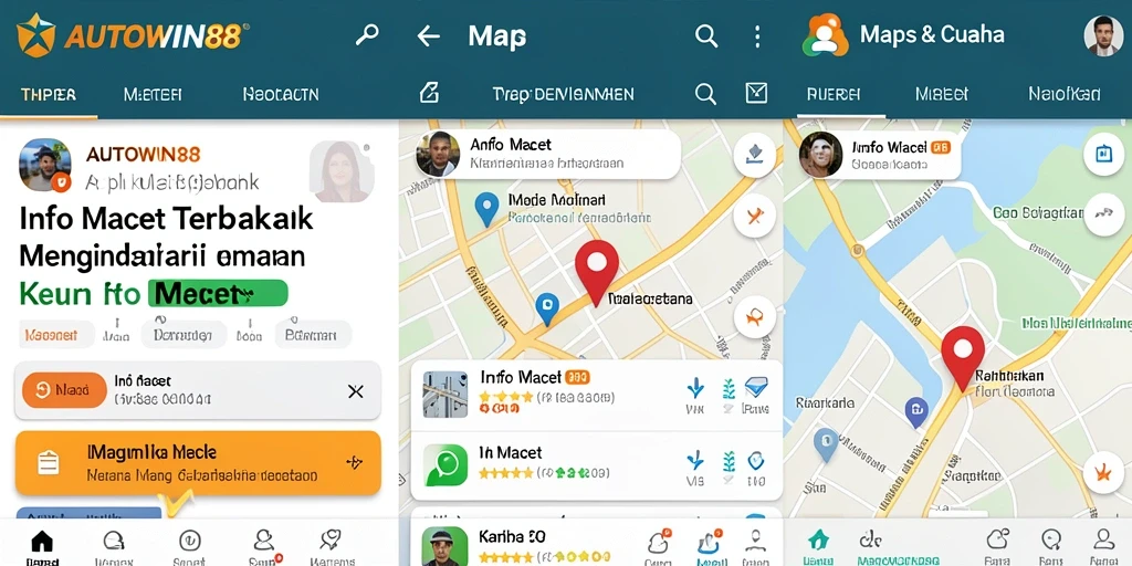 Tampilan antarmuka AUTOWIN88 menampilkan informasi kemacetan secara jelas.
