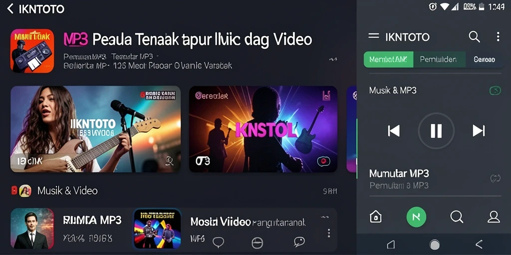 Tampilan antarmuka IKNTOTO yang intuitif untuk pemutar MP3.