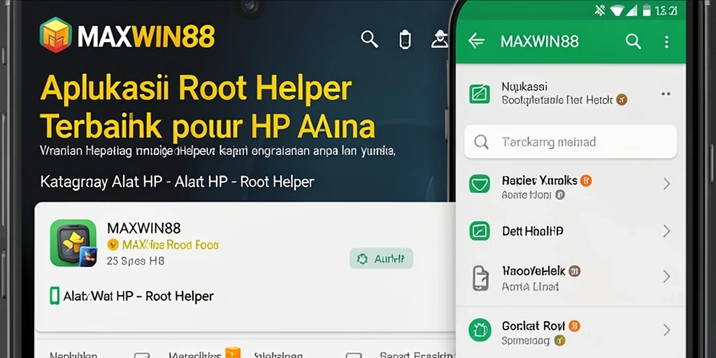 Antarmuka MAXWIN88 yang intuitif dan mudah digunakan untuk Root Helper.