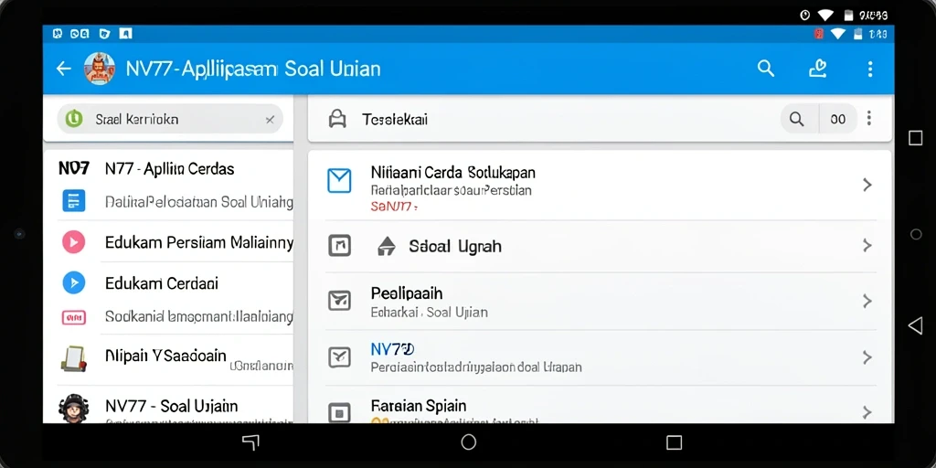 Antarmuka NV77 yang menarik untuk Soal Ujian.