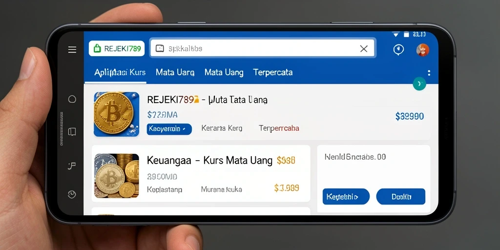 Tampilan antarmuka utama REJEKI789 yang sederhana dan informatif.