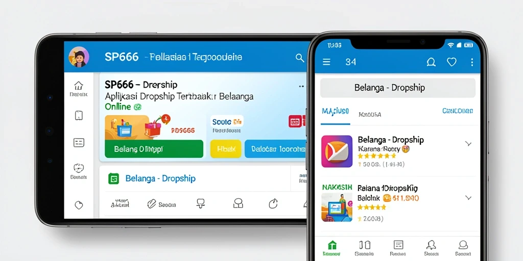 Antarmuka aplikasi SP666 yang sederhana dan efisien untuk transaksi Dropship.