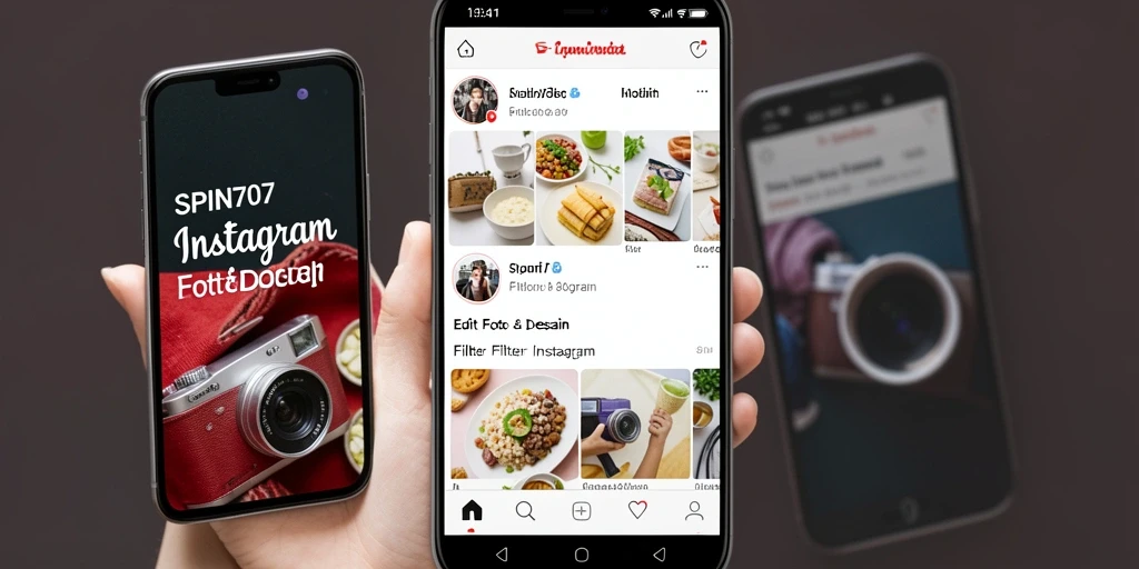 Tampilan antarmuka SPIN707 dengan fitur pengeditan foto yang menarik.