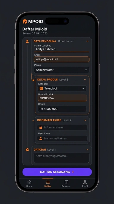 Panduan Membuat Akun Baru mpoid di Android